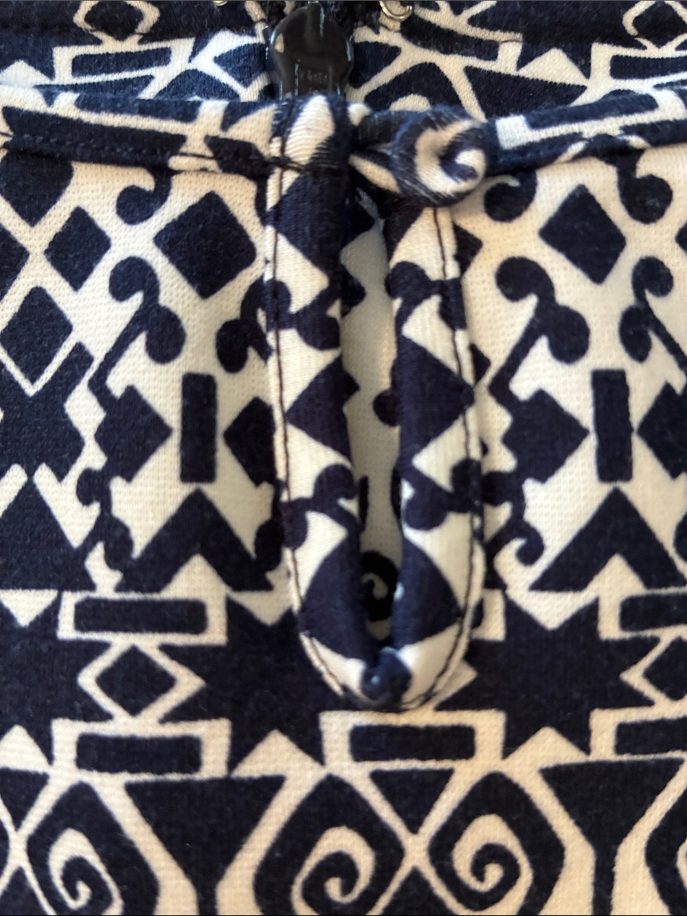 Talbots Navy and White Sleeveless Fit-and-Flare Dress - Picture 6 of 12